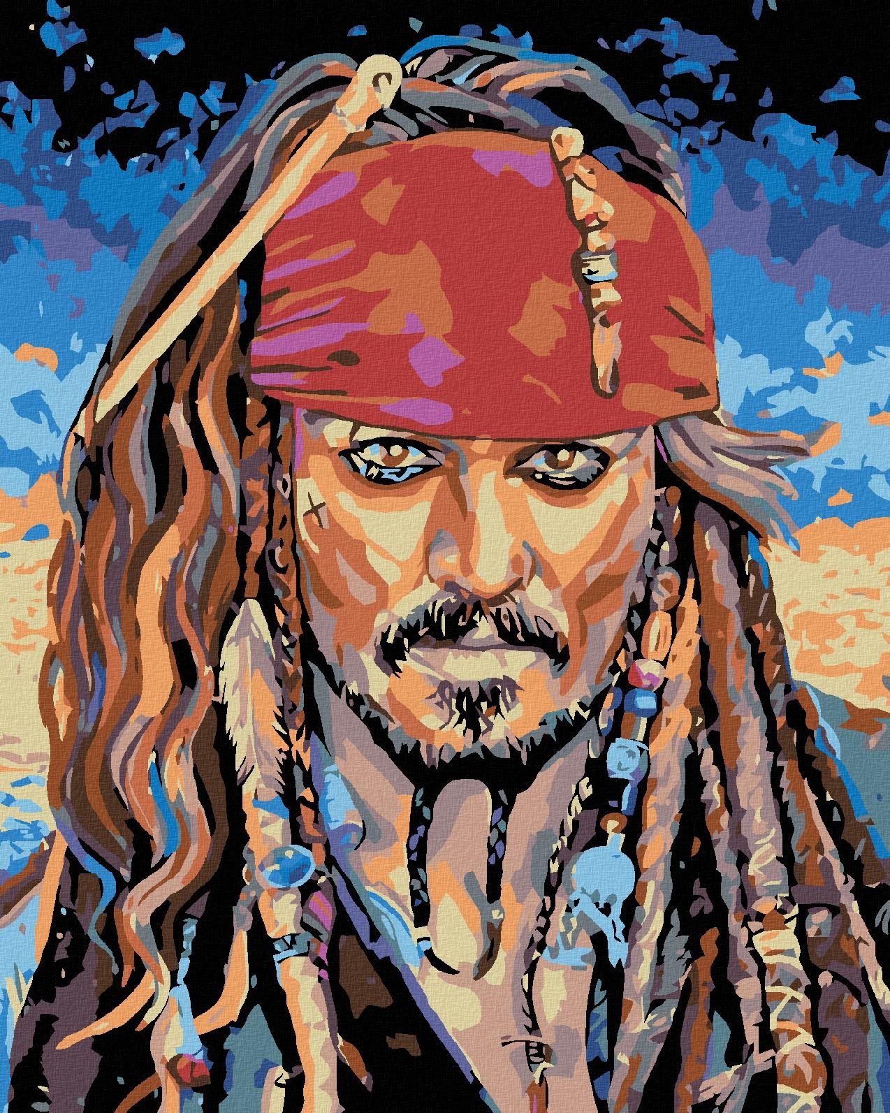 Maľovanie podľa čísel – Jack Sparrow I, 80 × 100 cm, napnuté plátno na rám
