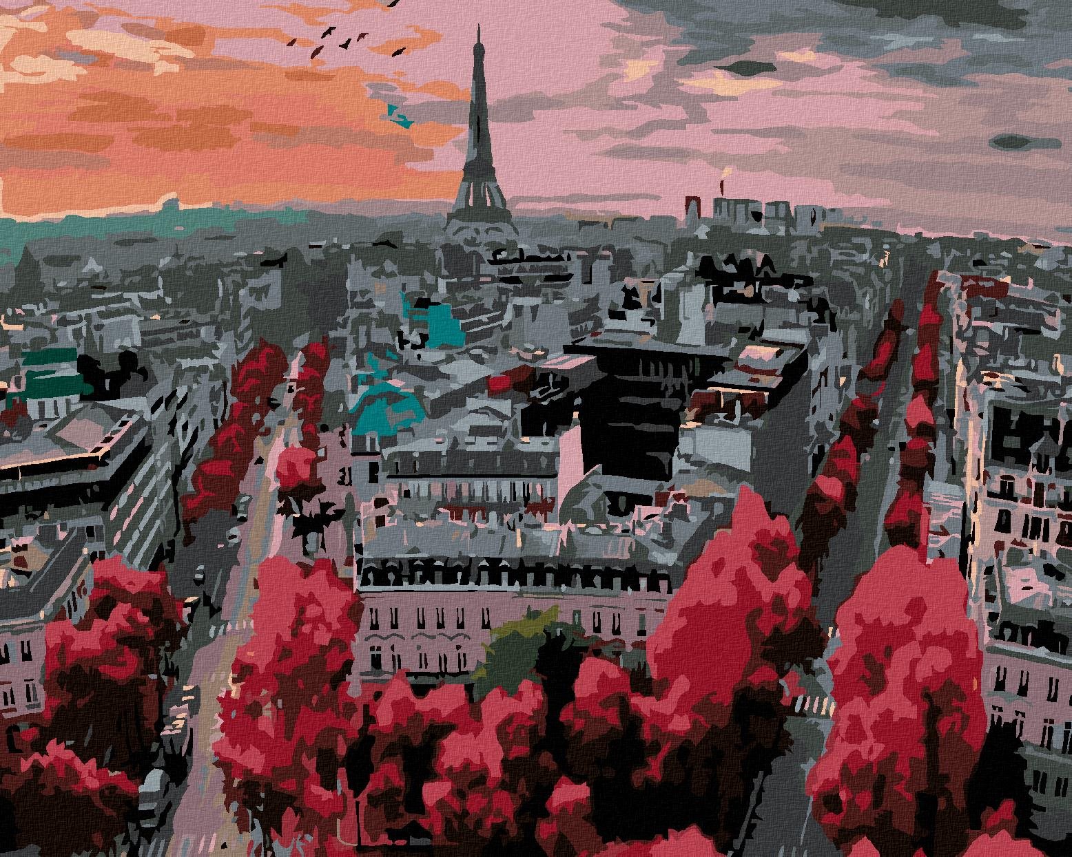 Maľovanie podľa čísel - Paríž, 50 x 40 cm, napnuté plátno na ráme