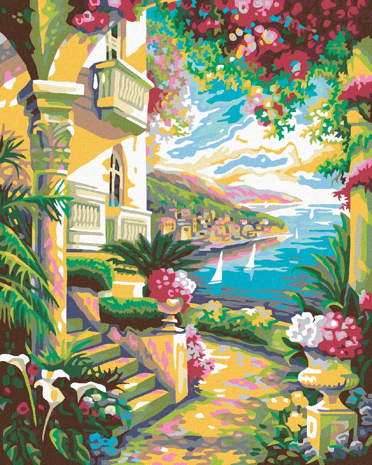 Maľovanie podľa čísel – Rozkvitnuté more, 80 × 100 cm, napnuté plátno na rám
