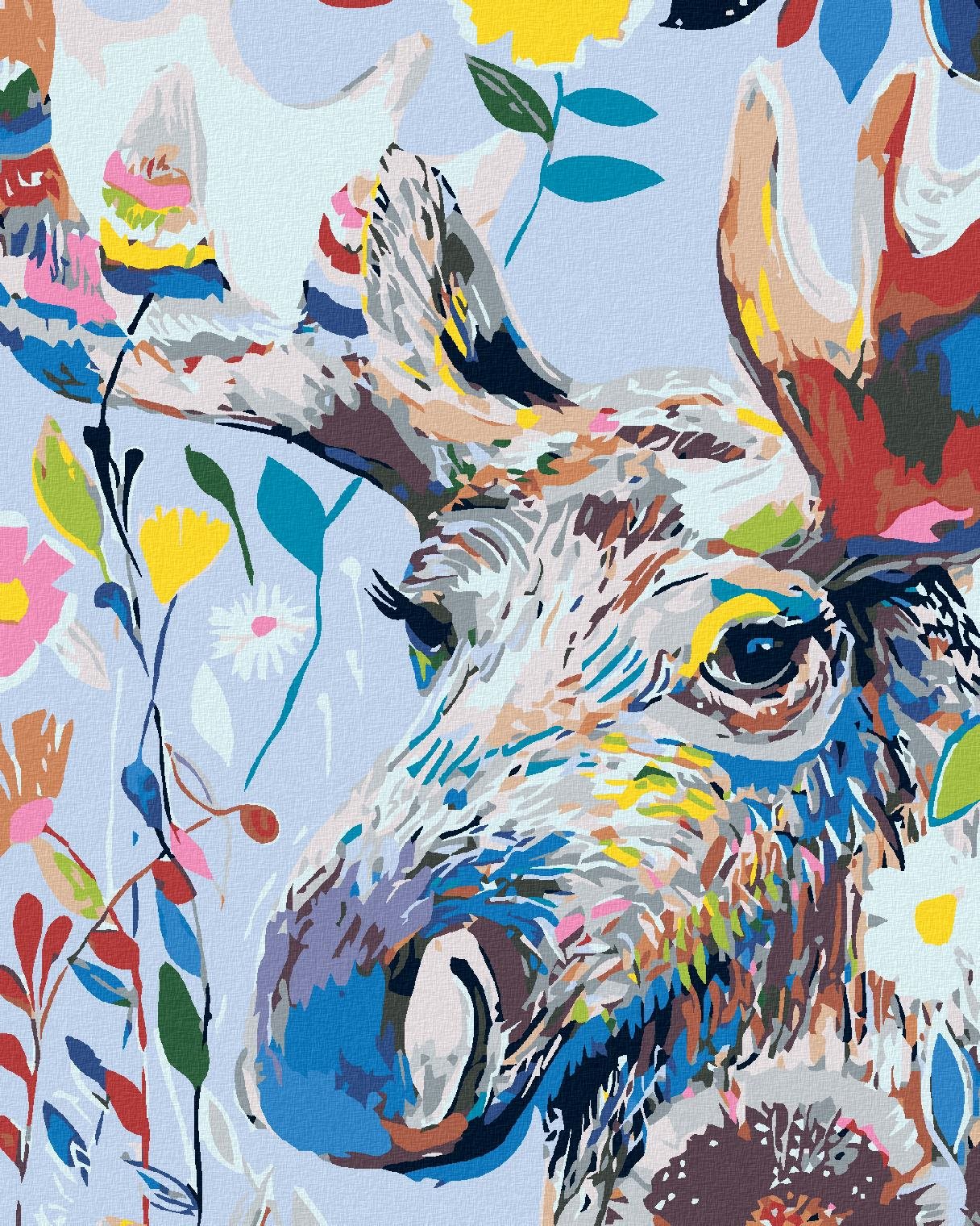 Maľovanie podľa čísel – Kvetinový los, 80 × 100 cm, bez rámu a bez napnutia plátna