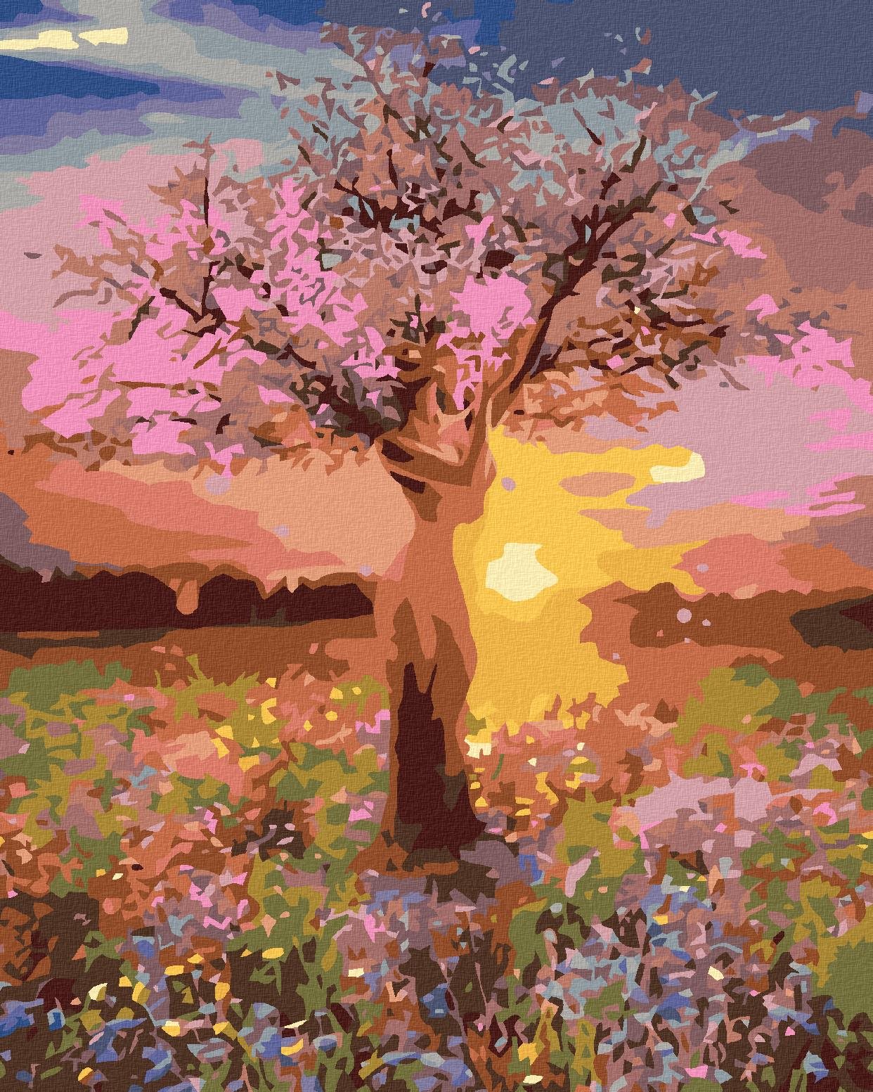 Maľovanie podľa čísel - Svitanie, 40 x 50 cm, napnuté plátno na ráme