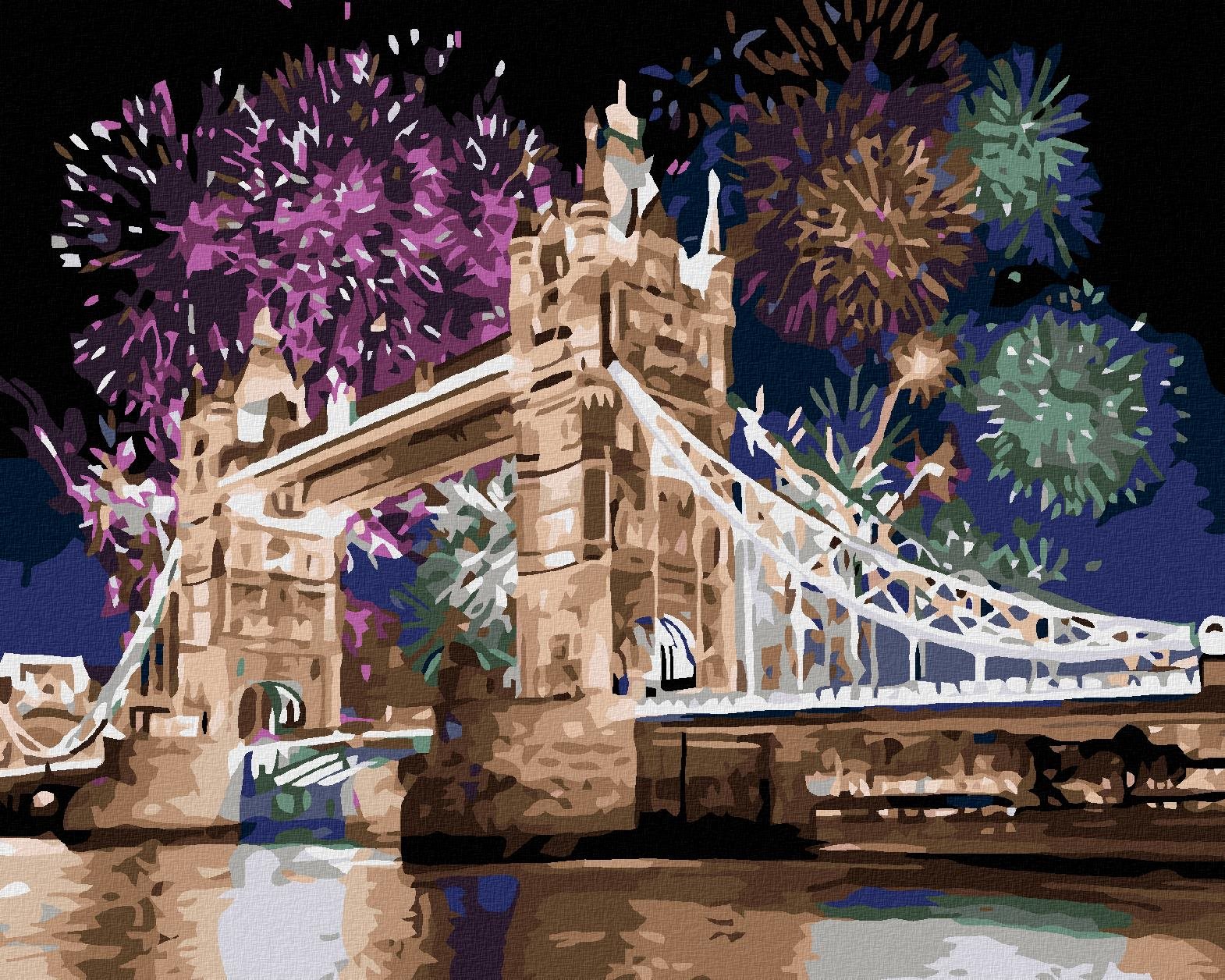 Maľovanie podľa čísel – Tower Bridge, 100 × 80 cm, napnuté plátno na rám