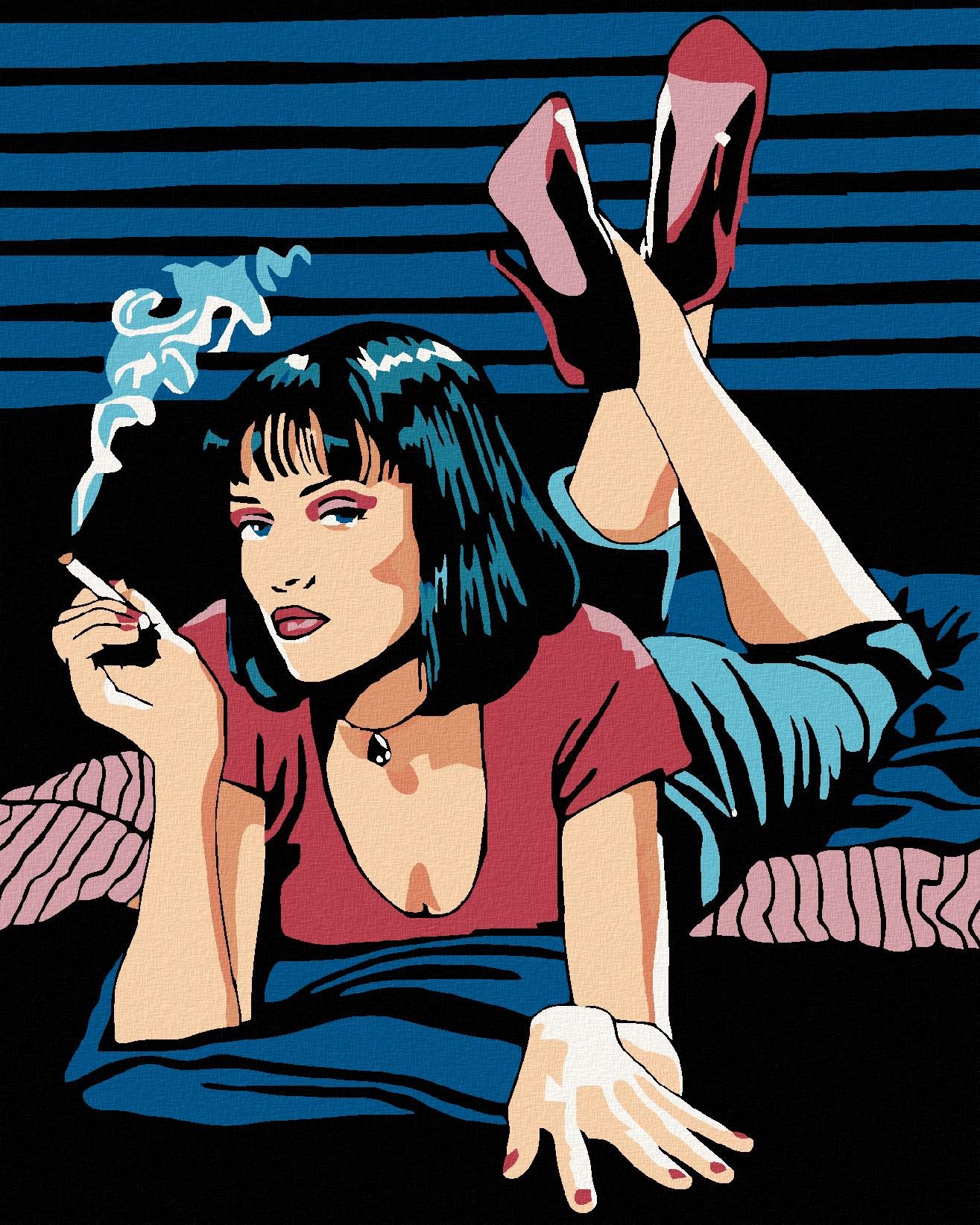 Maľovanie podľa čísel – Mia Wallace, 80 × 100 cm, bez rámu a bez napnutia plátna