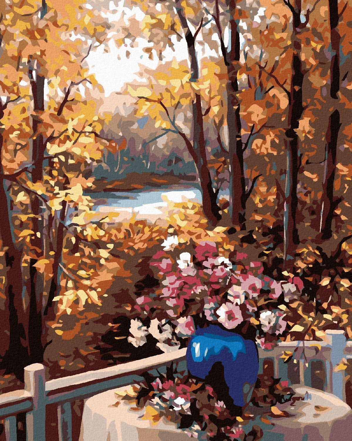 Maľovanie podľa čísel – Pohľad z terasy, 80 × 100 cm, bez rámu a bez napnutia plátna