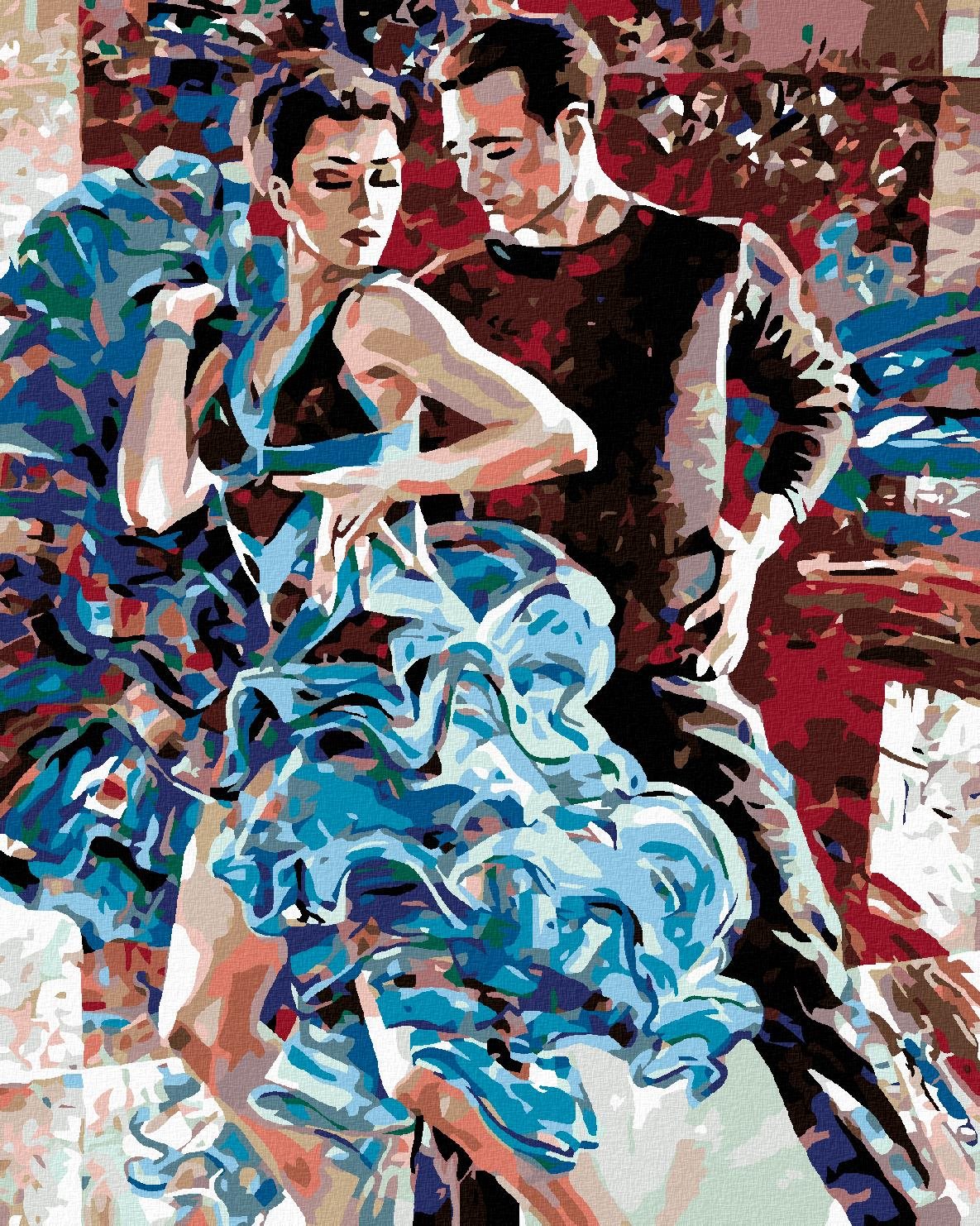 Maľovanie podľa čísel – Nespútaný tanec, 80 × 100 cm, bez rámu a bez napnutia plátna