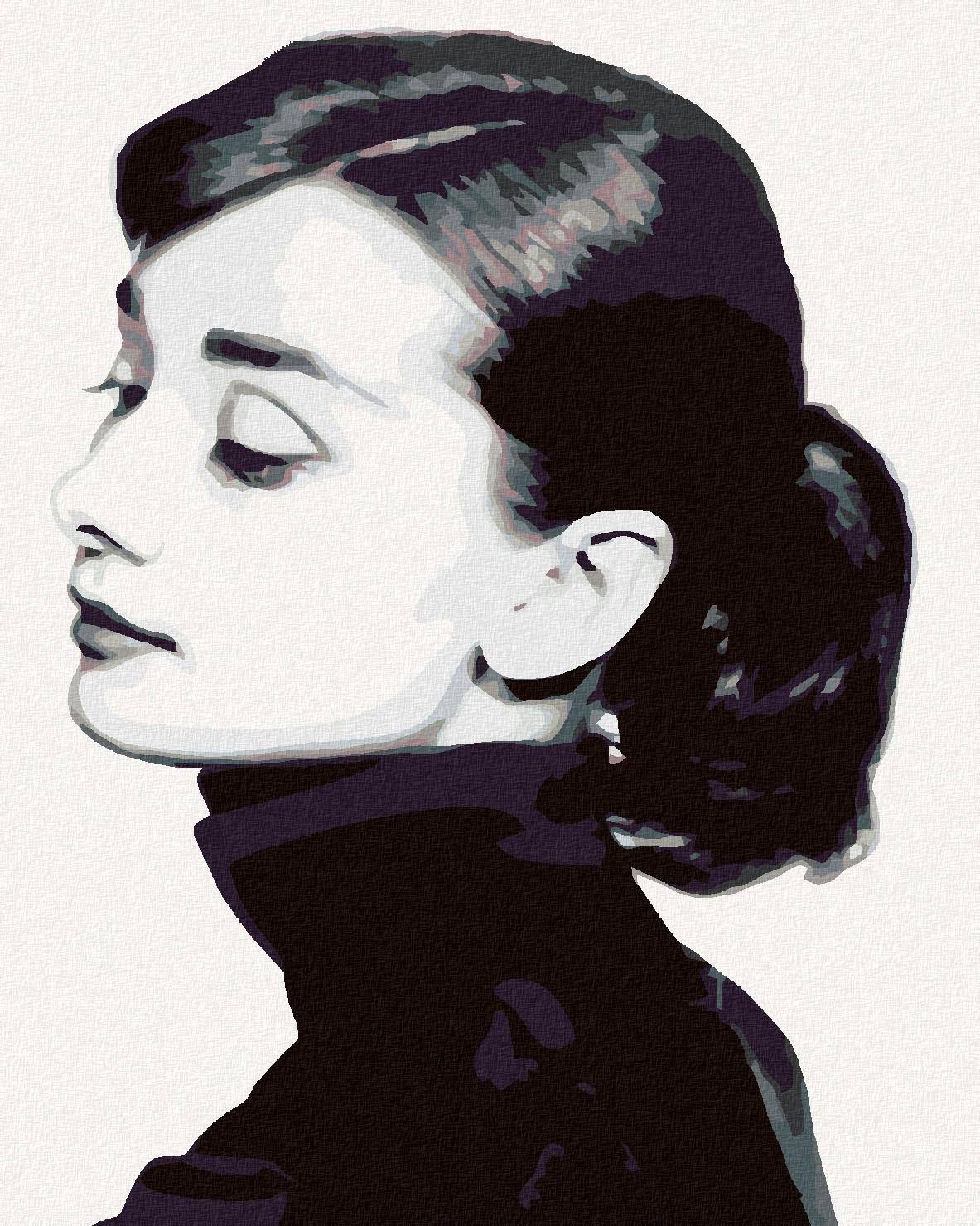 Maľovanie podľa čísel - Audrey Hepburn I, 40 x 50 cm, napnuté plátno na ráme