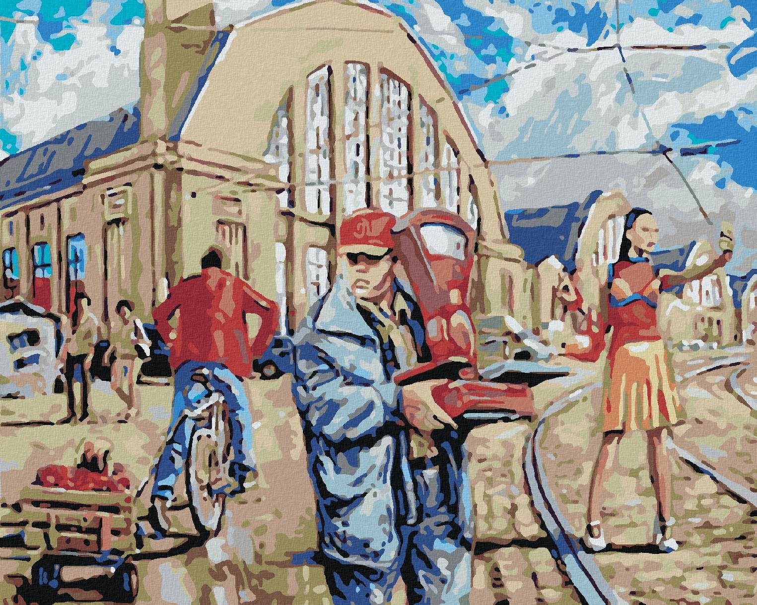 Maľovanie podľa čísel - Mestský zhon, 100 x 80 cm, bez rámu a napnutého plátna