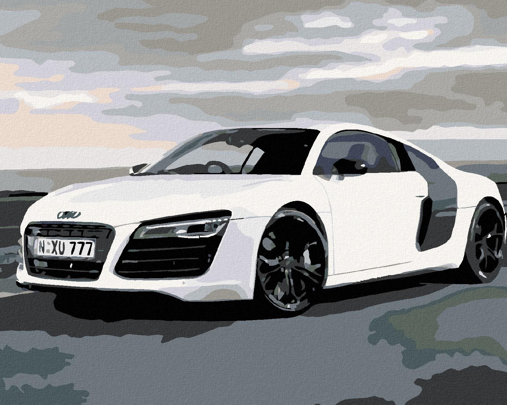Maľovanie podľa čísel – Audi, 50 × 40 cm, napnuté plátno na ráme