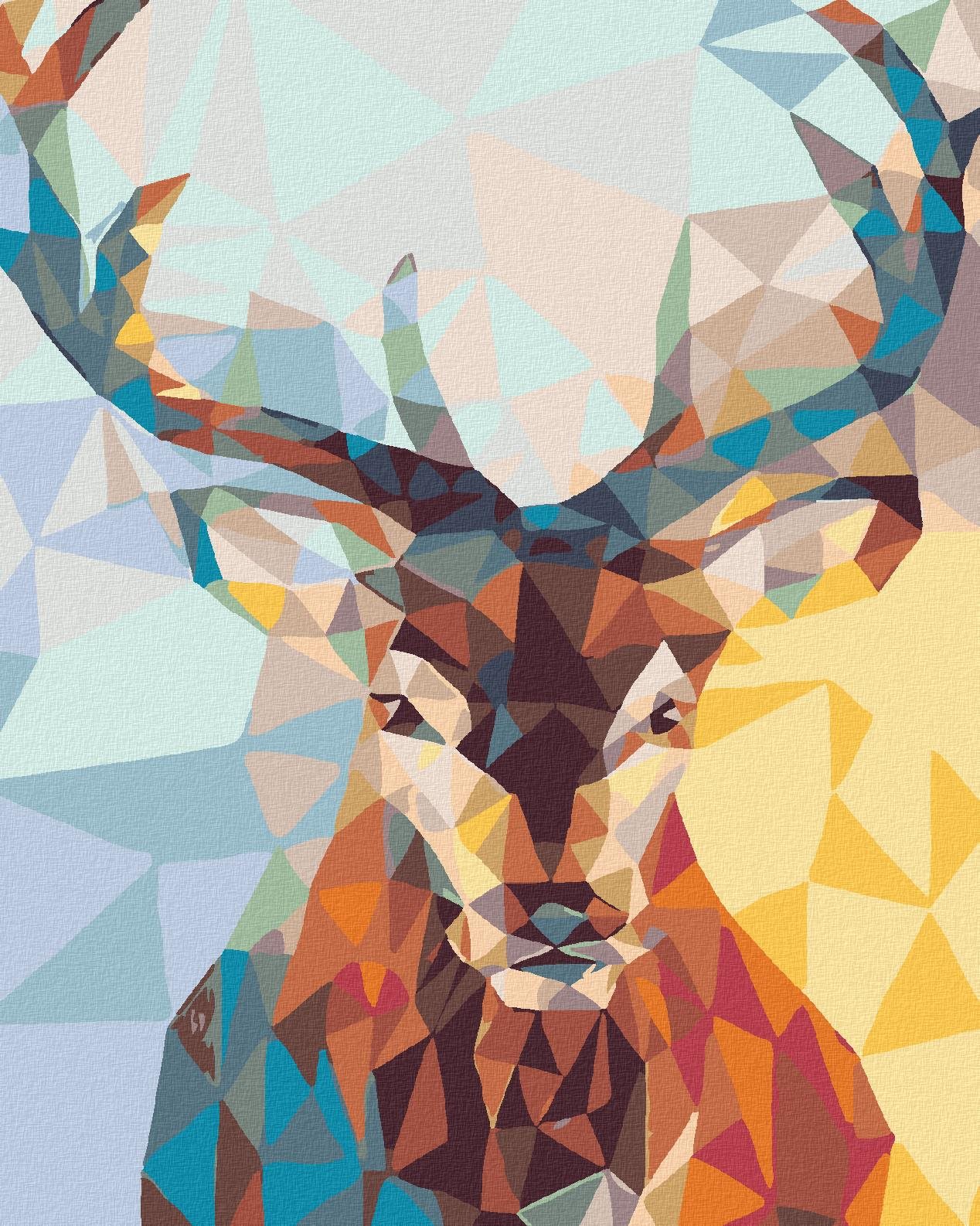 Maľovanie podľa čísel – Jeleň, 80 × 100 cm, bez rámu a bez napnutia plátna