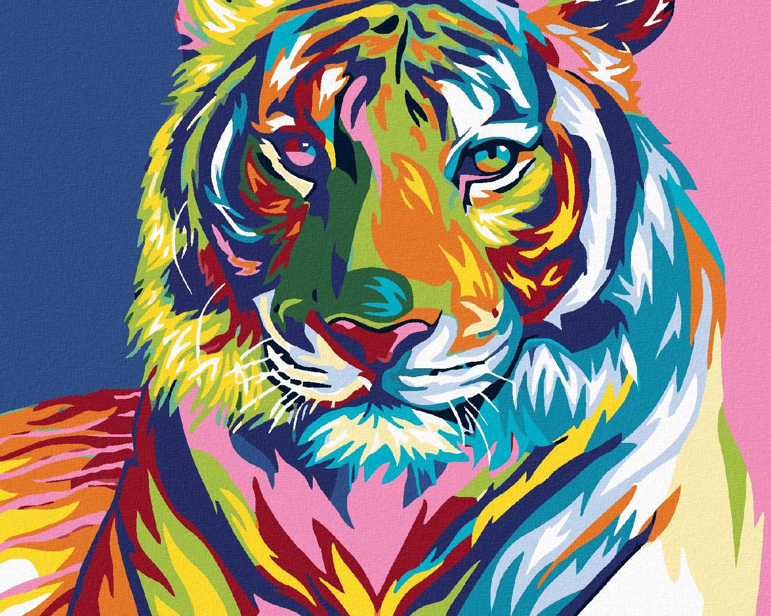 Maľovanie podľa čísel - Tiger, 50 x 40 cm, napnuté plátno na ráme