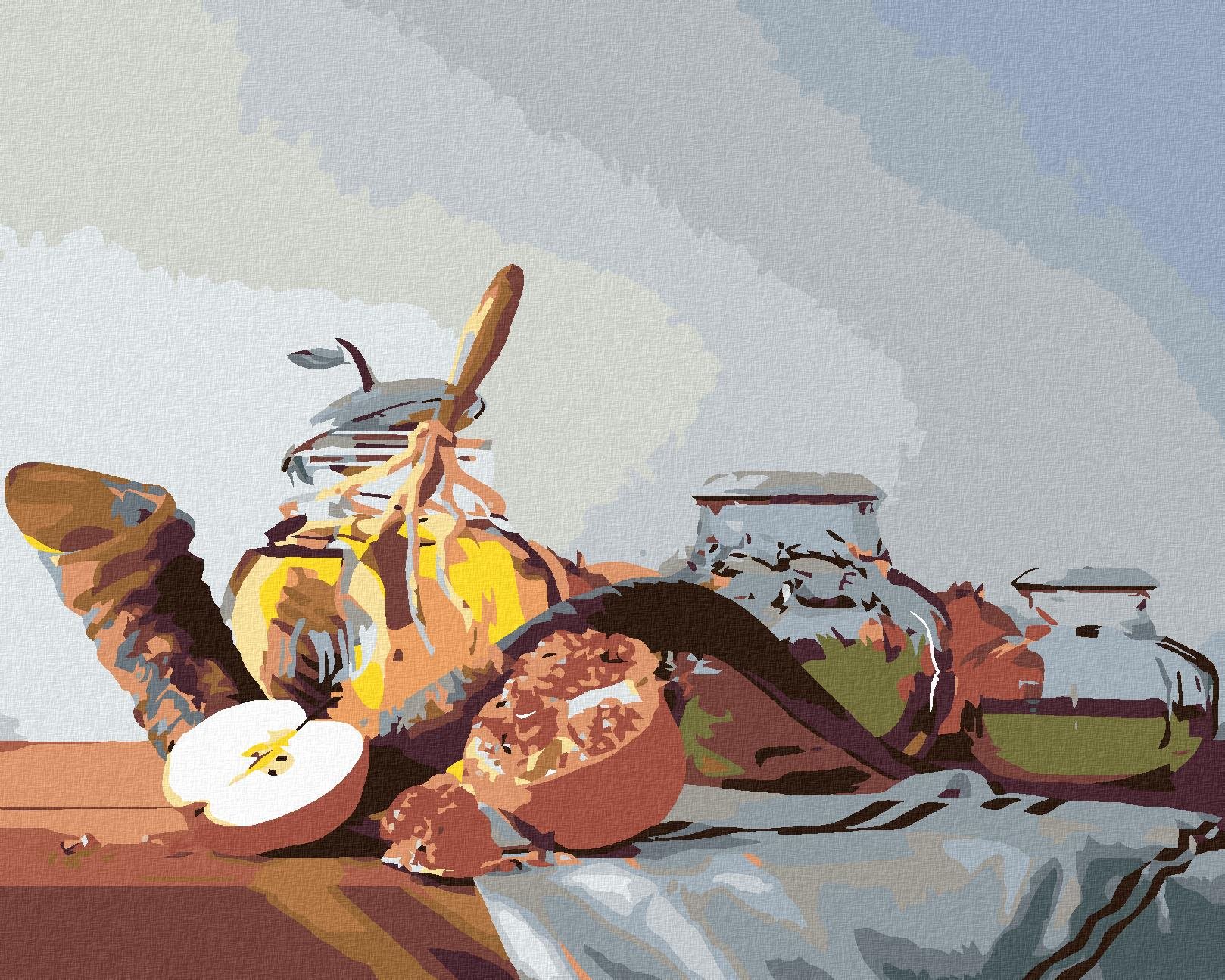 Maľovanie podľa čísel - Zátišie, 100 x 80 cm, bez rámu a napnutého plátna