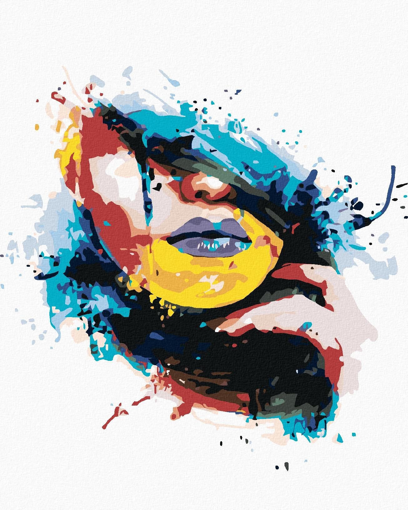 Maľovanie podľa čísel – Umenie na tvári, 40 × 50 cm, napnuté plátno na rám