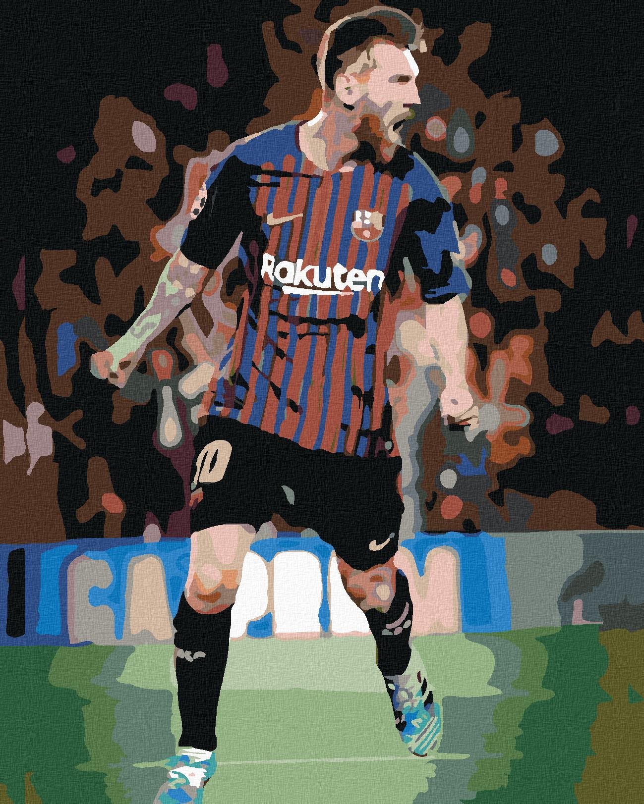 Maľovanie podľa čísel – Lionel Messi, 40 × 50 cm, bez rámu a bez napnutia plátna
