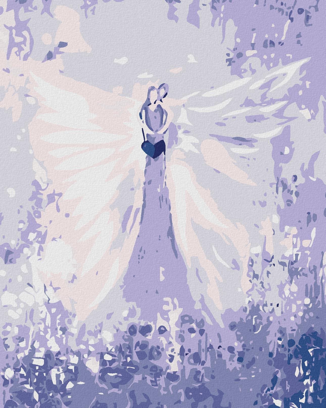 Maľovanie podľa čísel – Anjeli od Lenky – Embrace angel, 80 × 100 cm, bez rámu a bez napnutia plátna