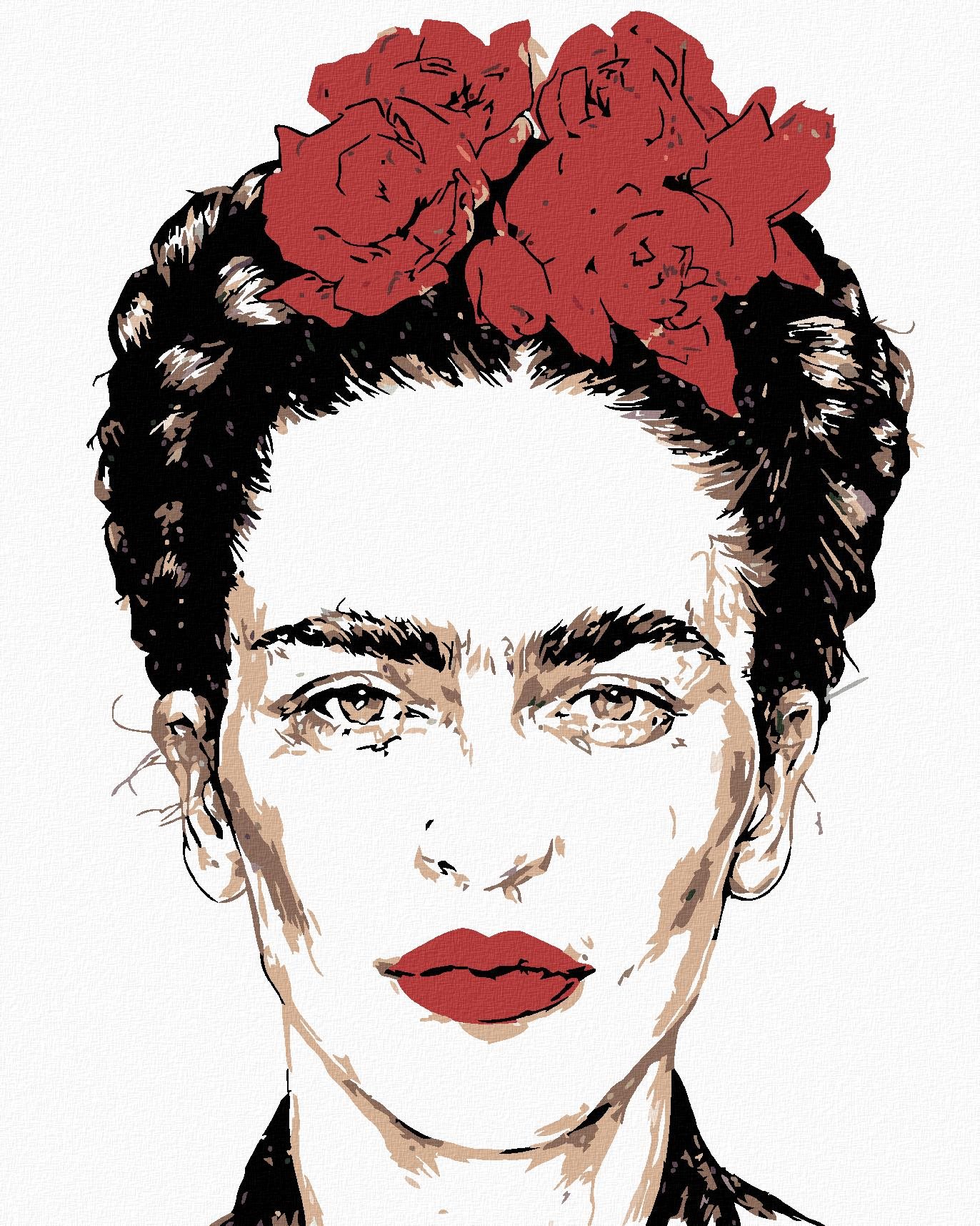 Maľovanie podľa čísel – Frida Kahlo, 40 × 50 cm, napnuté plátno na rám