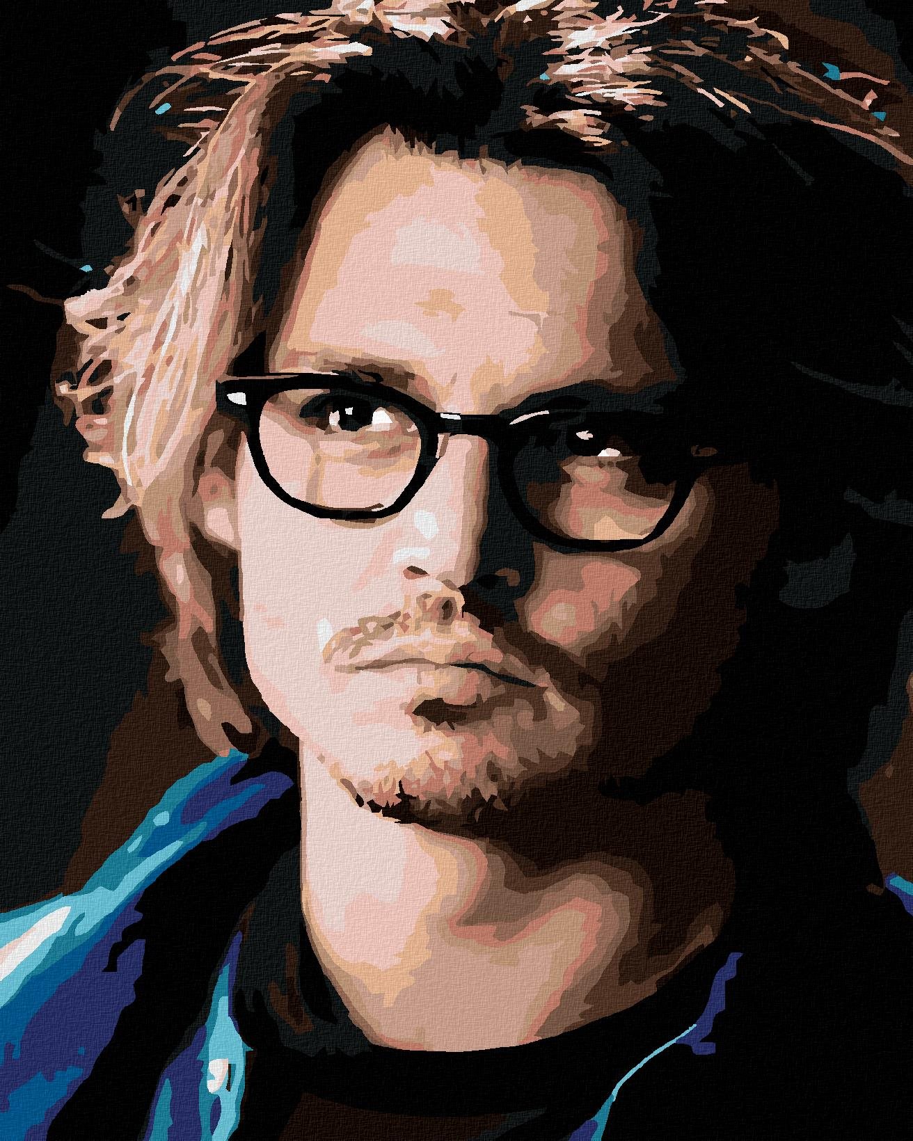 Maľovanie podľa čísel – Johnny Depp, 80 × 100 cm, bez rámu a bez napnutia plátna