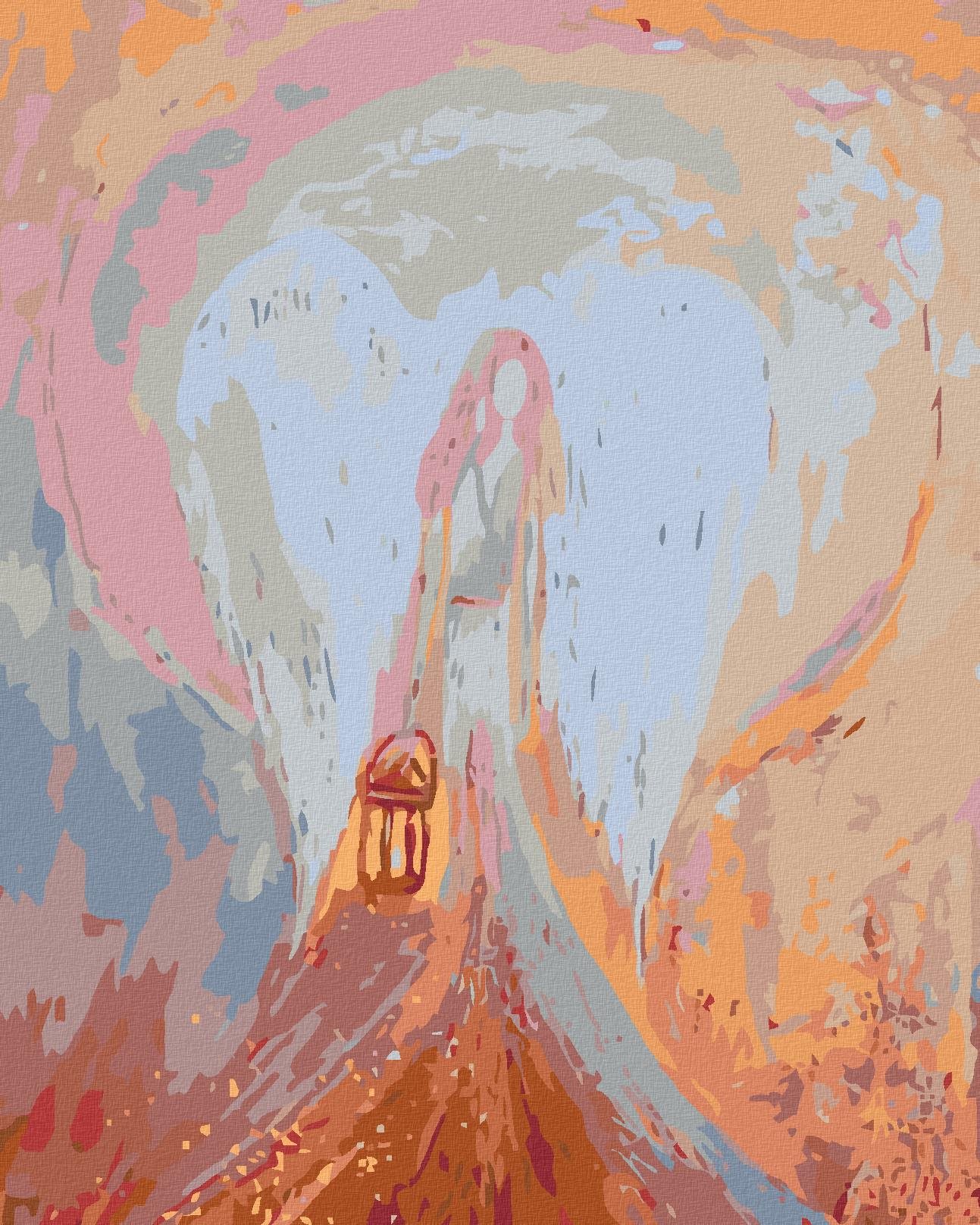 Maľovanie podľa čísel – Anjeli od Lenky – Hope angel, 80 × 100 cm, napnuté plátno na rám