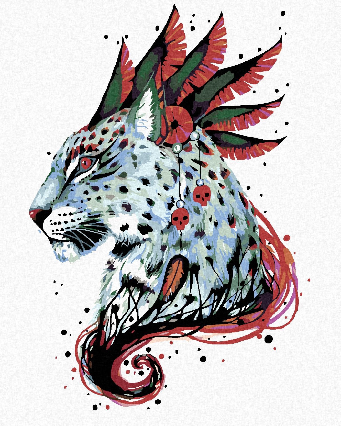 Maľovanie podľa čísel – Zdobený leopard, 40 × 50 cm, napnuté plátno na rám