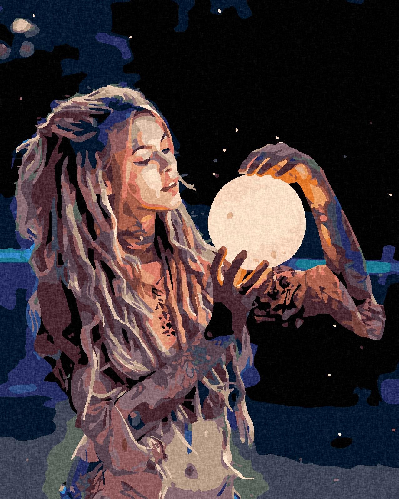 Maľovanie podľa čísel - Luna, 40 x 50 cm, bez rámu a napnutého plátna