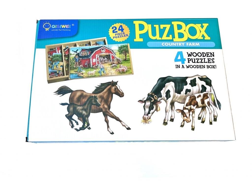 Detské drevené puzzle – Farma