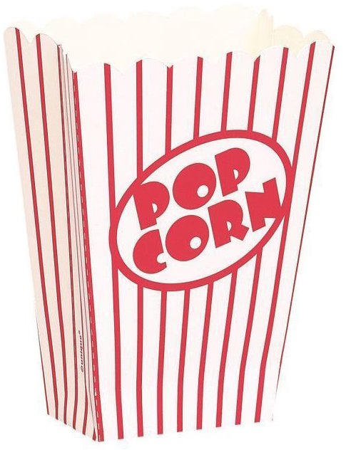 Krabičky na popcorn - malá - 10 cm × 15,5 cm - 10 ks