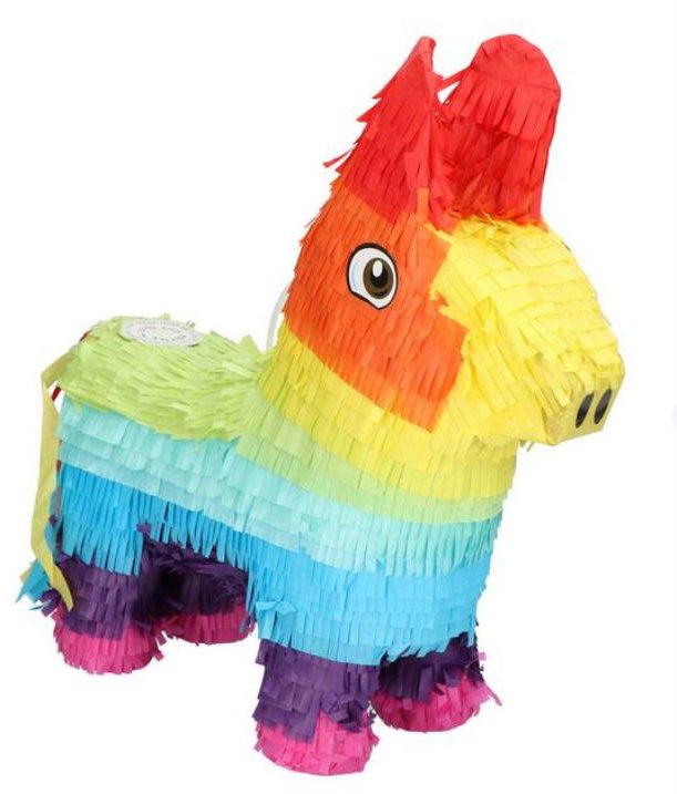 Godan Piňata somár farebný, rozbíjacia, 35 × 39 cm