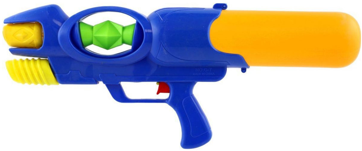 Alltoys Vodná pištoľ plast 50 cm, 2 farby vo vrecku, oranžovo-žltá