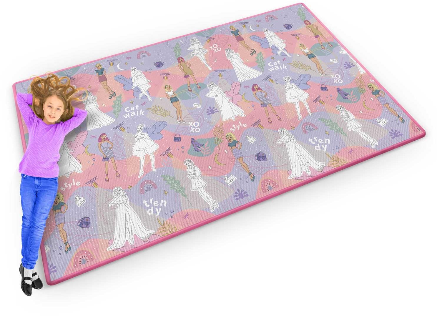 Ricokids Podložka na vyfarbovanie 200 × 120 × 0,3 cm Dievča