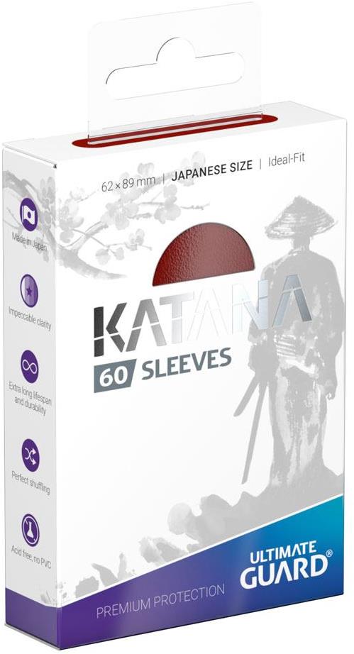Ultimate Guard – Katana Sleeves Japanese Size Red 60 obalov