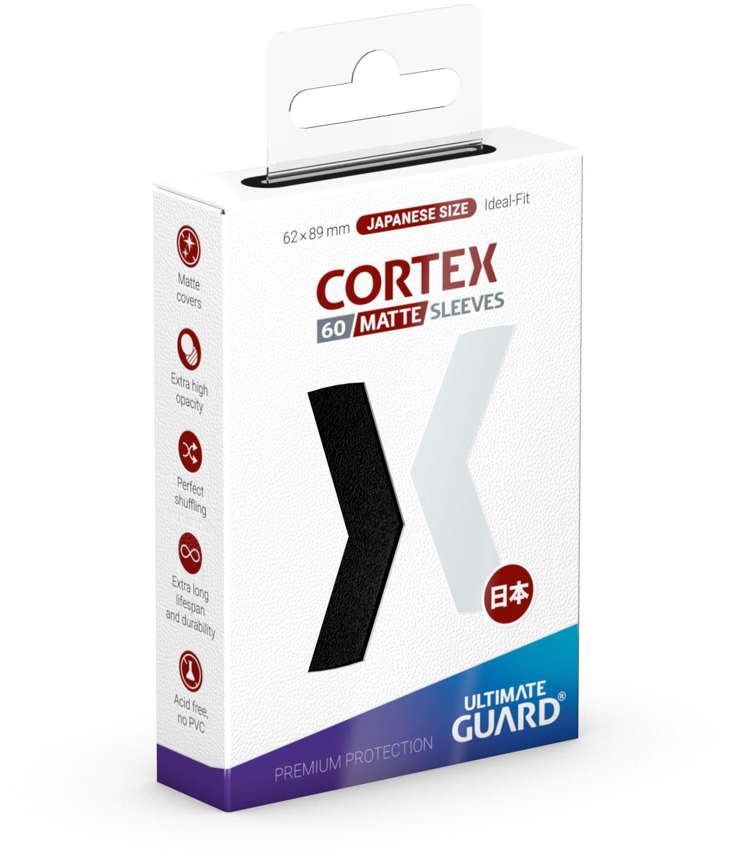 Ultimate Guard – obaly na karty – Cortex Sleeves Japanese Size Matte Black 60 ks