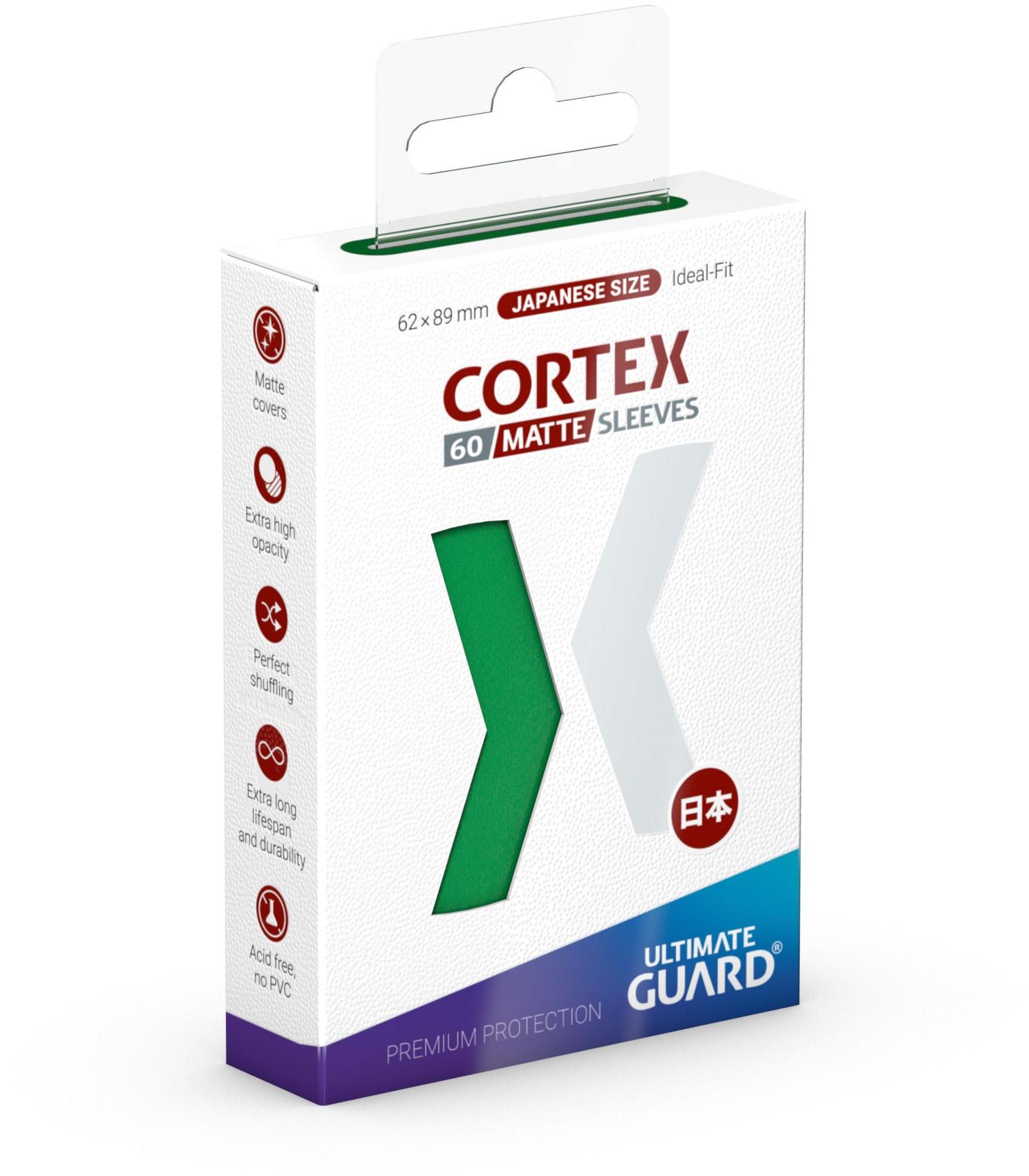 Ultimate Guard – obaly na karty – Cortex Sleeves Japanese Size Matte Green 60 ks
