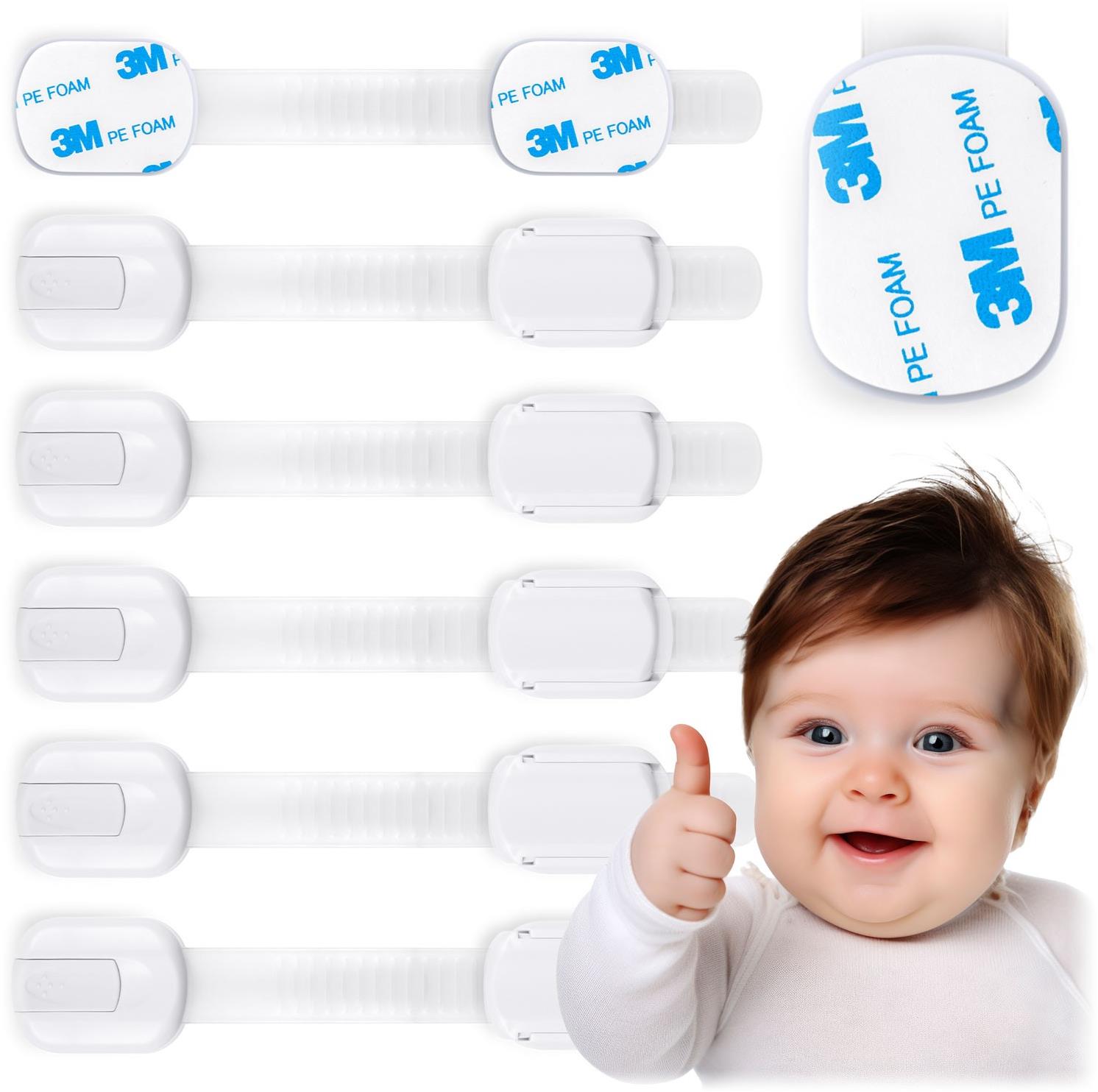 Ricokids Bezpečnostné zariadenie na otváranie skriniek 798100 6 ks biele