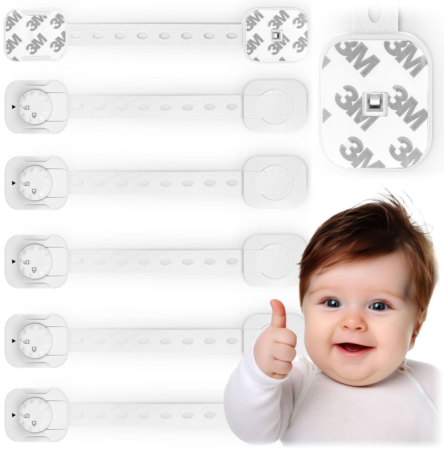 Ricokids Bezpečnostné zariadenie na otváranie skriniek 798200 6 ks biele
