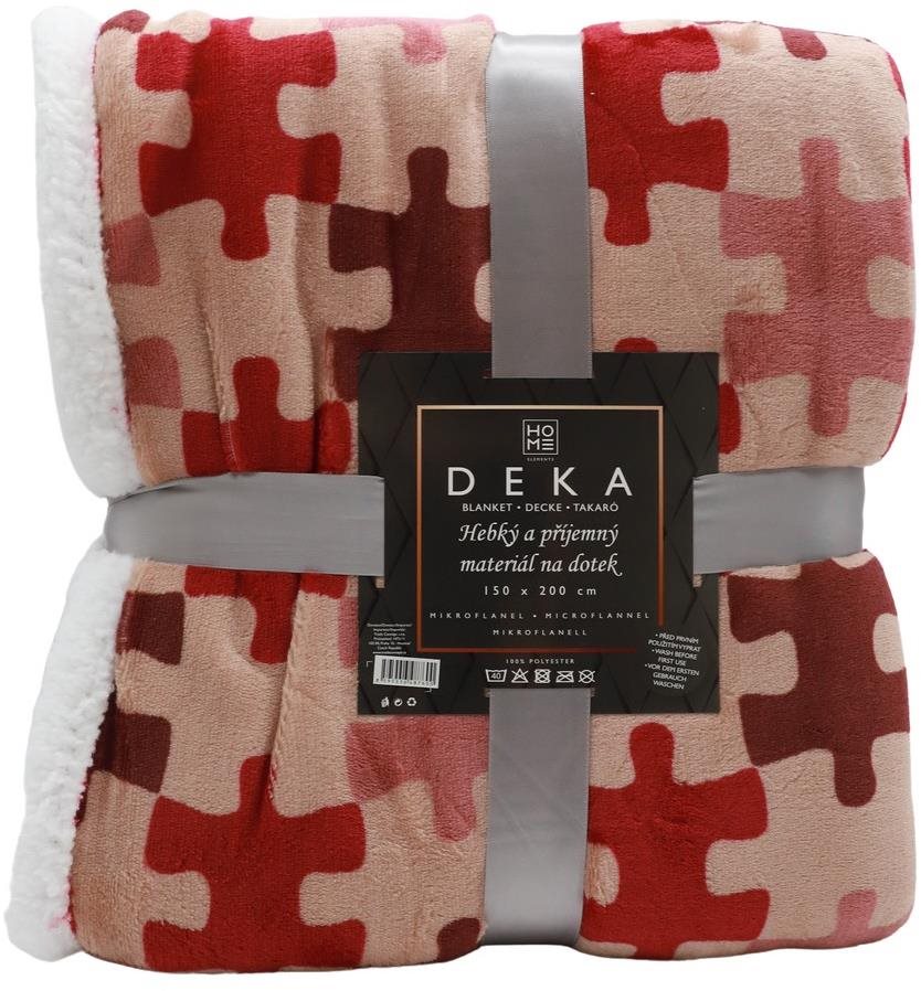 Home Elements Mikroflanelová deka s barančekom Puzzle