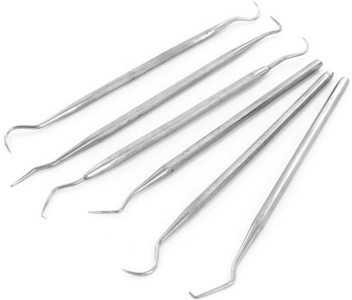 SHESTO Modelcraft mini háčiky z nehrdzavejúcej ocele (sada 6 ks)