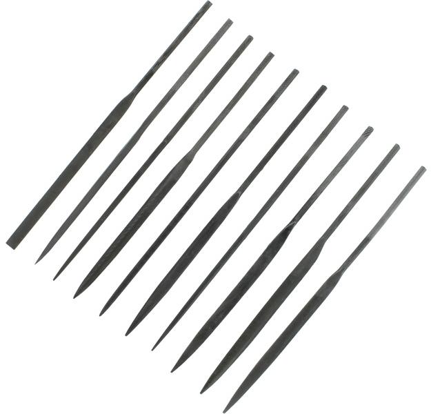 SHESTO Modelcraft ihlové pilníky bez rukoväti (sada 10 ks)