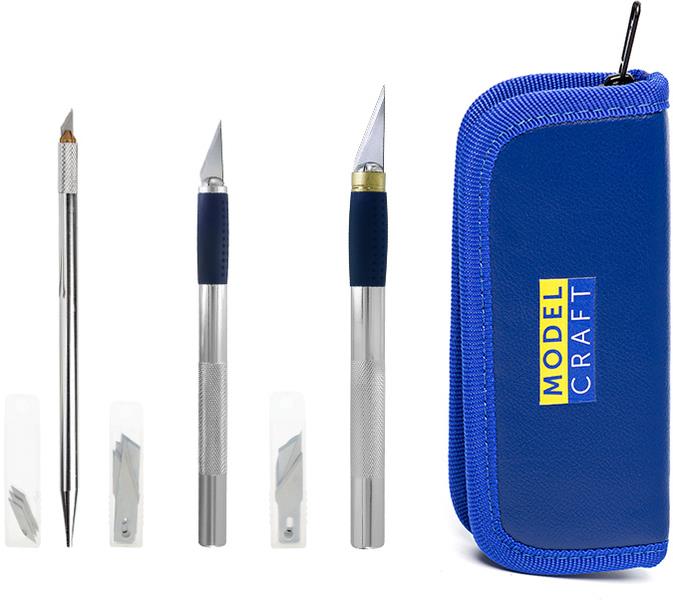 SHESTO Modelcraft modelárske nože v puzdre (sada 18 ks)