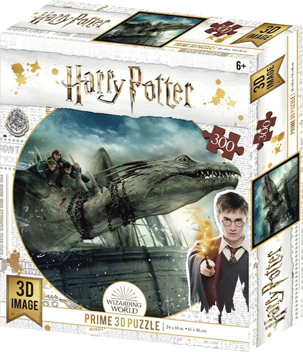 Prime 3D Puzzle s 3D efektom 300 dielikov Harry Potter: Útek z Gringottbanky