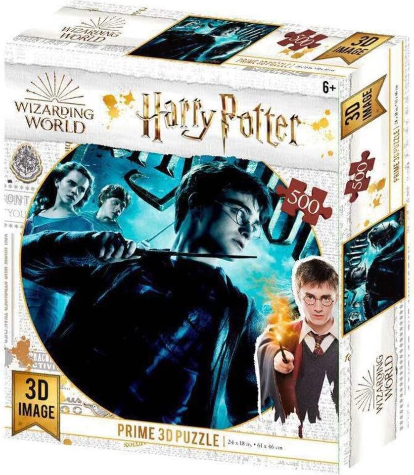 Prime 3D Puzzle s 3D efektem 500 dílků Harry Potter: Ve světě čar a kouzel