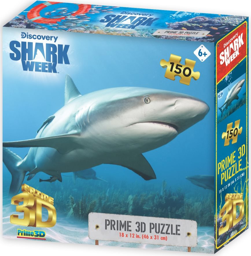 Prime 3D Puzzle s 3D efektom 150 dielikov Discovery: Shark Week (Žraločí týždeň)
