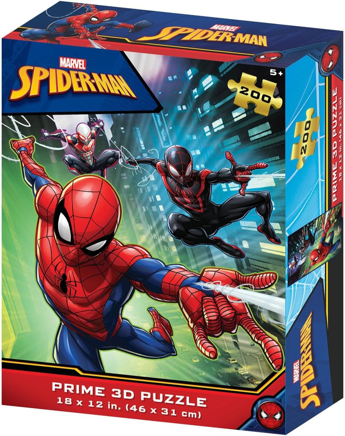 Prime 3D Puzzle s 3D efektem 200 dílků Spider-Man: Paralelní světy