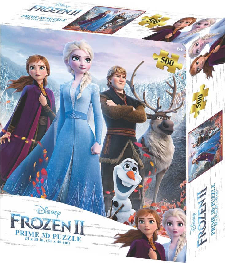 Prime 3D Puzzle s 3D efektem 500 dílků Ledové království: Spolu