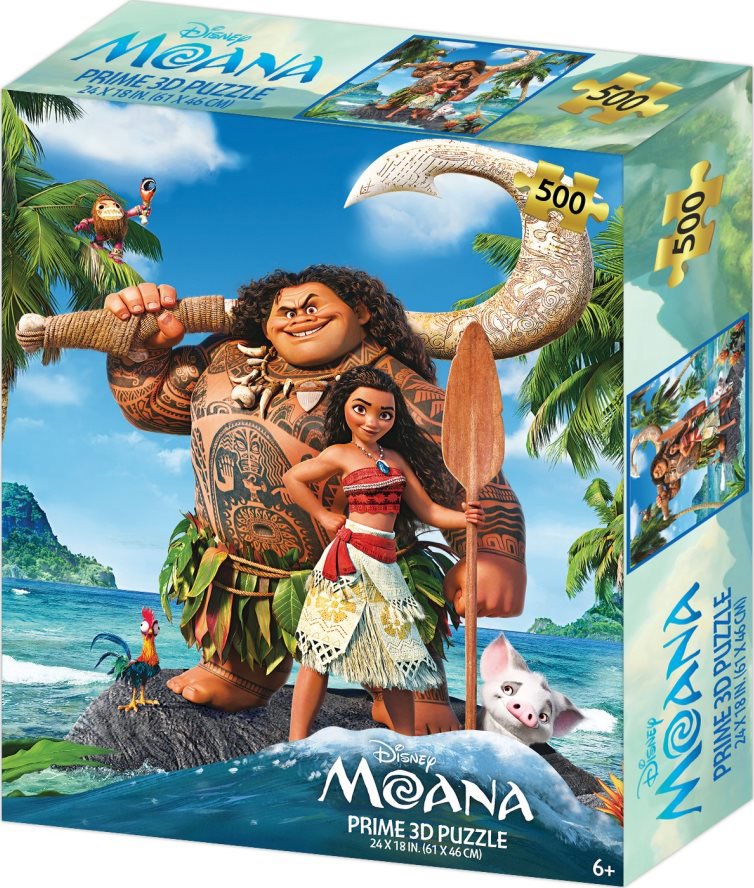 Prime 3D Puzzle s 3D efektom 500 dielikov Vaiana: Legenda o oceáne
