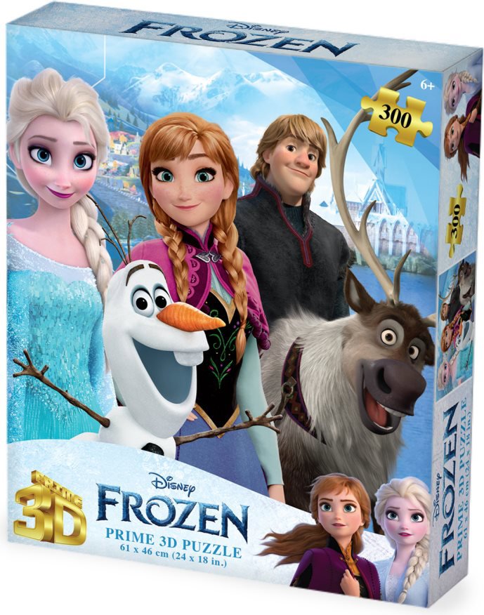 Prime 3D Puzzle s 3D efektom 300 dielikov Ľadové kráľovstvo: Priateľstvo