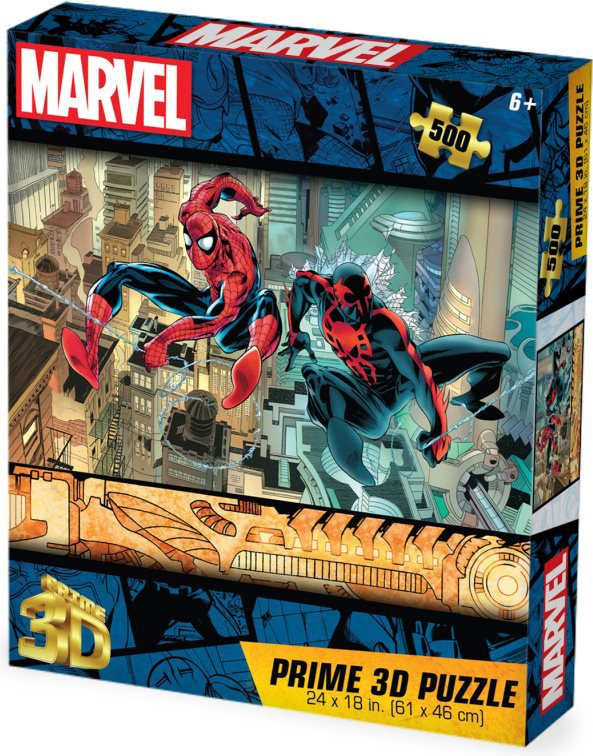 Prime 3D Puzzle s 3D efektom 300 dielikov Spider-Man a Spider-Man 2099