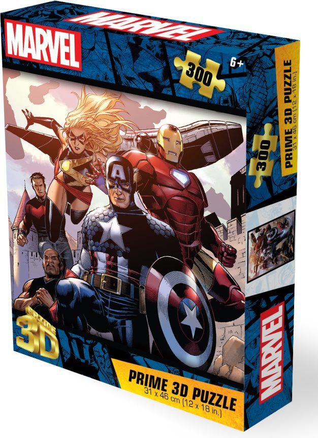 Prime 3D Puzzle s 3D efektom 300 dielikov Marvel Avengers