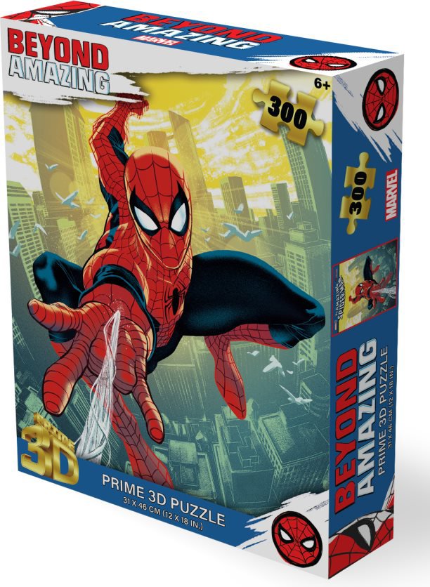 Prime 3D Puzzle s 3D efektom 300 dielikov Spider-Man: Komiksový hrdina