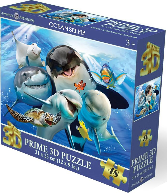 Prime 3D Puzzle s 3D efektom 48 dielikov Podmorské selfie