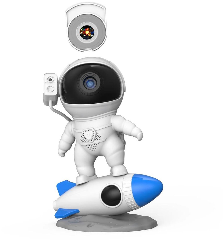 Bolong Projektor galaxie v tvare kozmonauta, 13 kaziet, projekcia vesmírnych telies