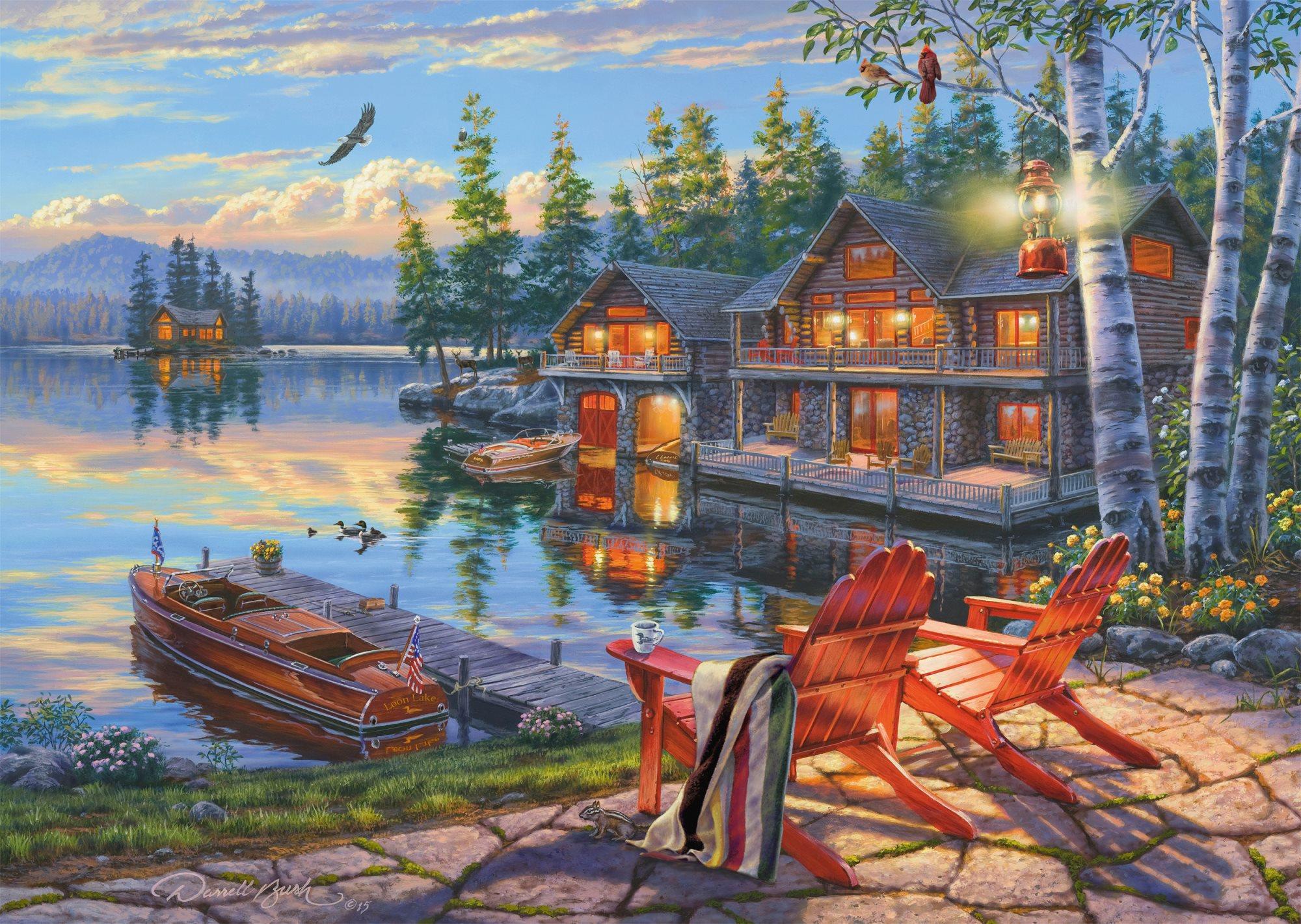 SCHMIDT Brehy jazera Loon Lake, New York 1000 dielikov